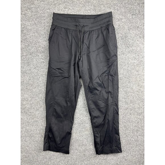 The North Face Capri Pants Womens Medium Black Nylon Stretch Drawstring Hiking - Picture 1 of 8